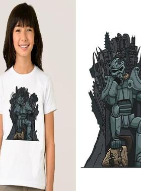 Fallout 4 vault boy辐射4T-Shirt成人T恤班服定制TEE圆领衣服1