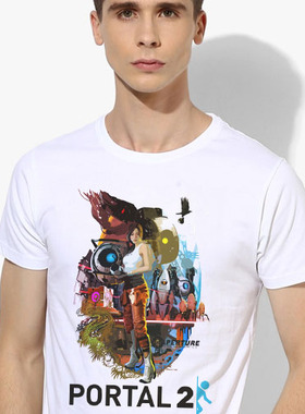 Portal传送门Gabe Newell Valve TeeShirt成人T恤定制圆领衣服19