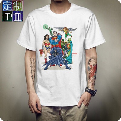电影正义联盟  Justice League短袖T恤夏季男女情侣款T恤定制
