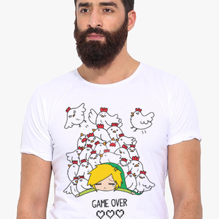 Legend of Zelda塞尔达传说Cuccos TeeShirt成人T恤定制圆领衣服g