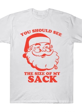 SANTA SACK T-Shirt 圣诞节衣服 圣诞老人T恤 新年快乐短袖
