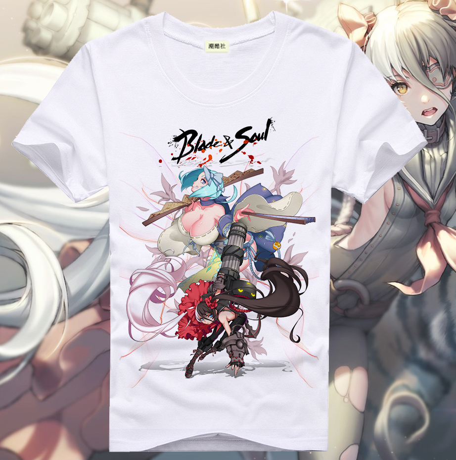 剑灵 火炮兰 秦义绝飞月 游戏动漫周边T恤衬衫 半袖圆领衣服 衣服