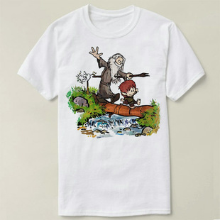 Lord of Rings calvin and hobbes 魔戒指环王Shirt半袖T恤成人
