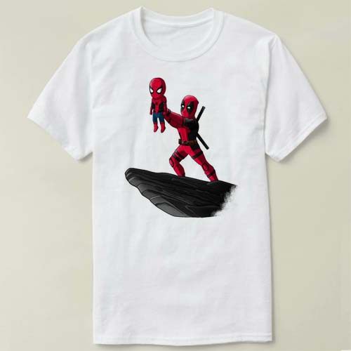 SpidermanDeadpoolMarvelShirt男