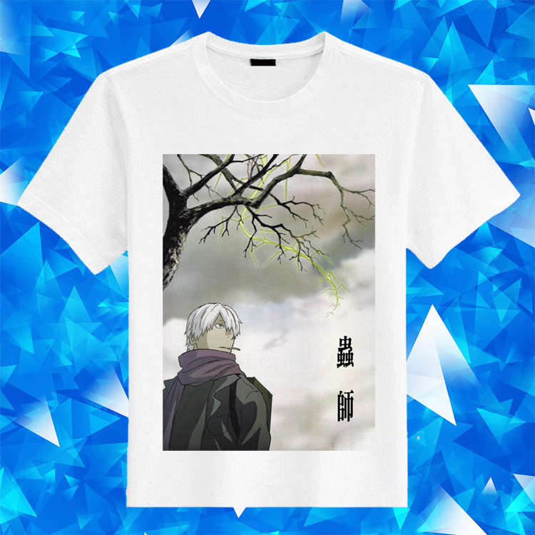 虫师银古T恤定做 DIY情侣男女生衬衫 卡通游戏动漫长短袖班服定制