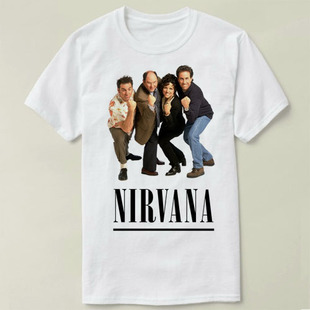 Seinfeld 宋飞传 Nirvana 个性 半袖 定制 DIY Tee T-Shirt T恤