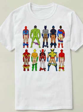Super Hero Butts  个性 定制 半袖 文化衫 DIY Tee T-Shirt T恤