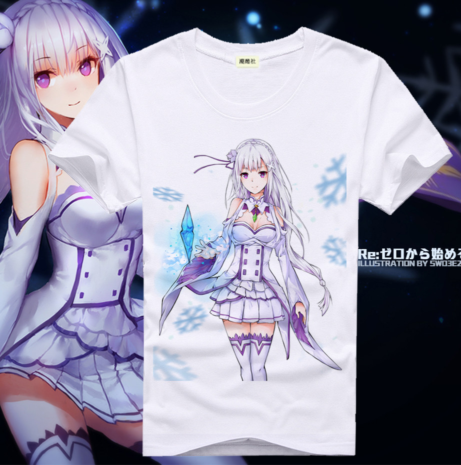 从零开始的异世界生活 艾米莉娅 帕克幼女t恤短袖男 睡衣服女夏季