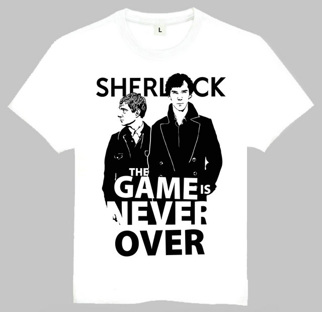 Sherlock T-shirt 神探夏洛克 T恤 欧美潮流T恤Game never over