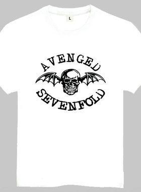 Avenged Sevenfold T-shirt 七倍报应乐队 T恤 白色 欧美潮流T恤