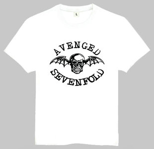 Avenged Sevenfold T-shirt 七倍报应乐队 T恤 白色 欧美潮流T恤