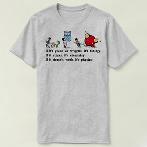 Difference Biology Chemistry Physics Science tee T-Shirt T恤