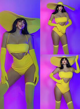 新款影楼写真服装个性时尚嘻哈夜店gogo酒吧DS光棍节黄色演出服