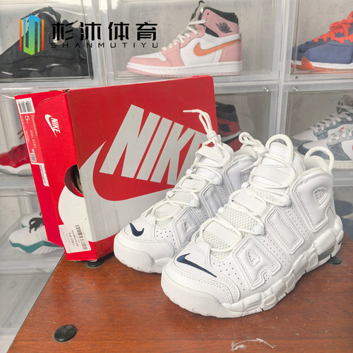 NIKE白色皮蓬大Air高帮篮球鞋