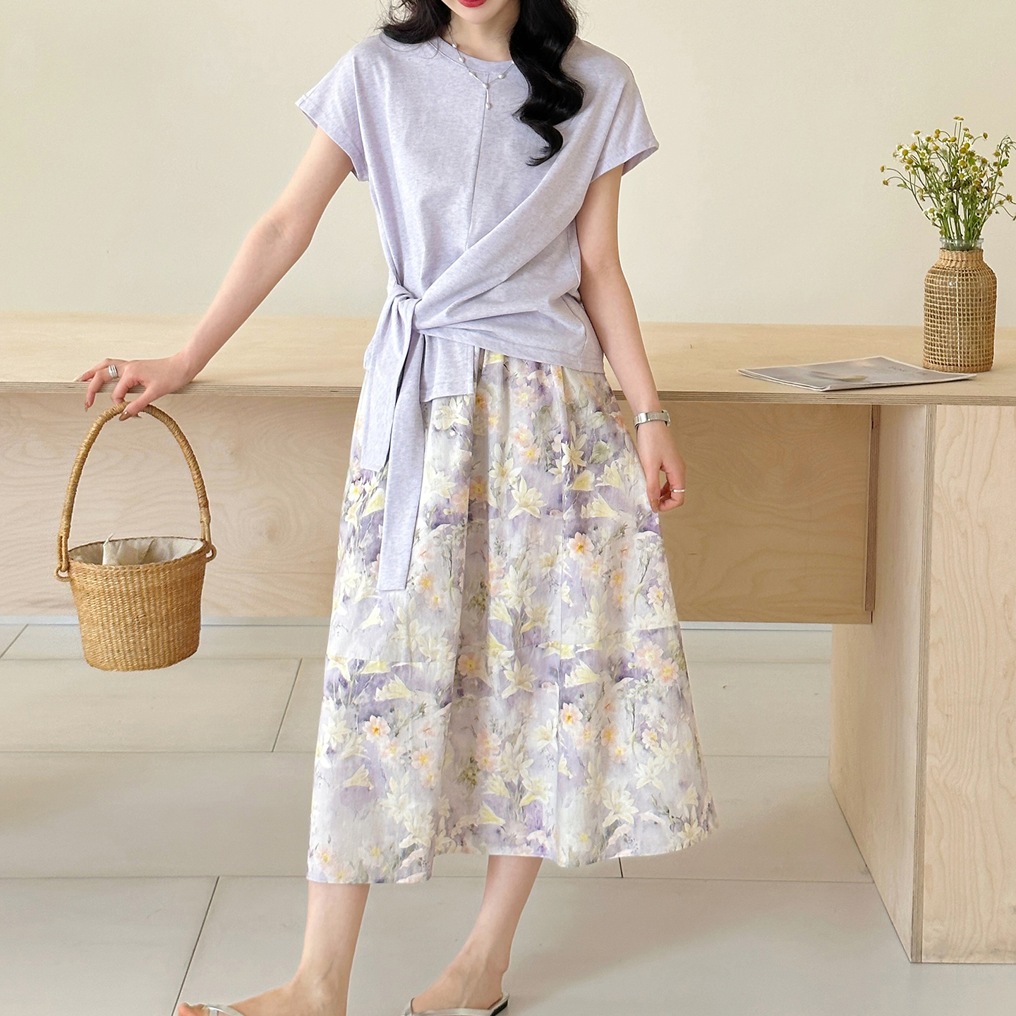 法式碎花半身裙女宽松显瘦度假