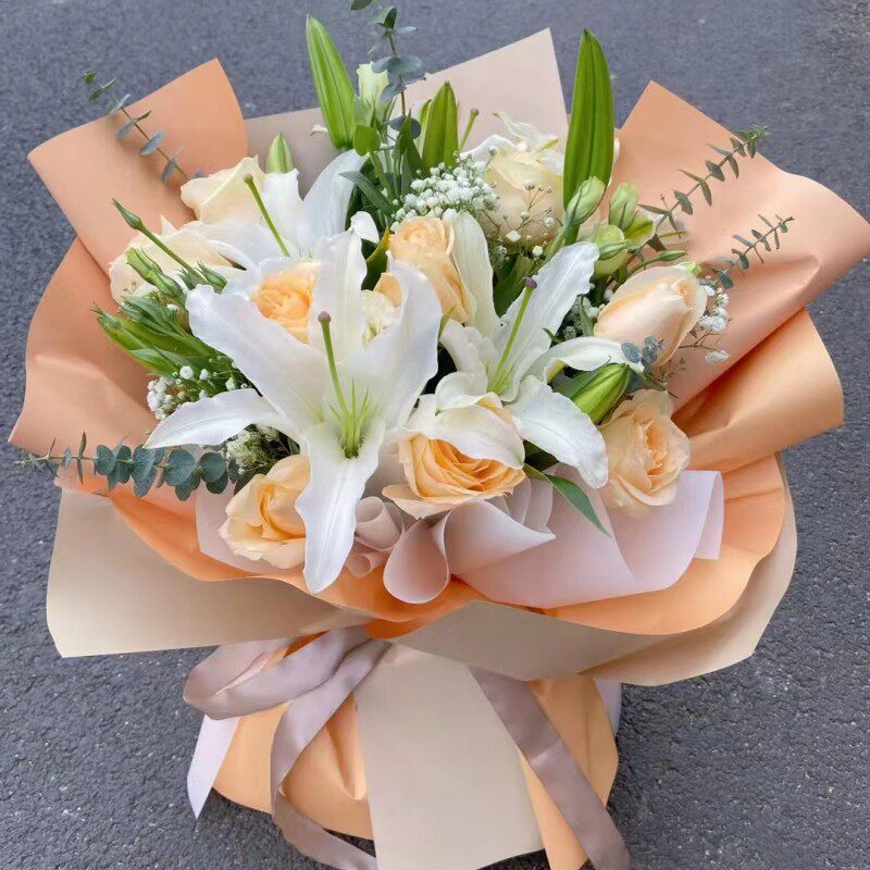 探望病人混搭鲜花束台州温岭临海市丽水龙泉全国同城配送长辈女士