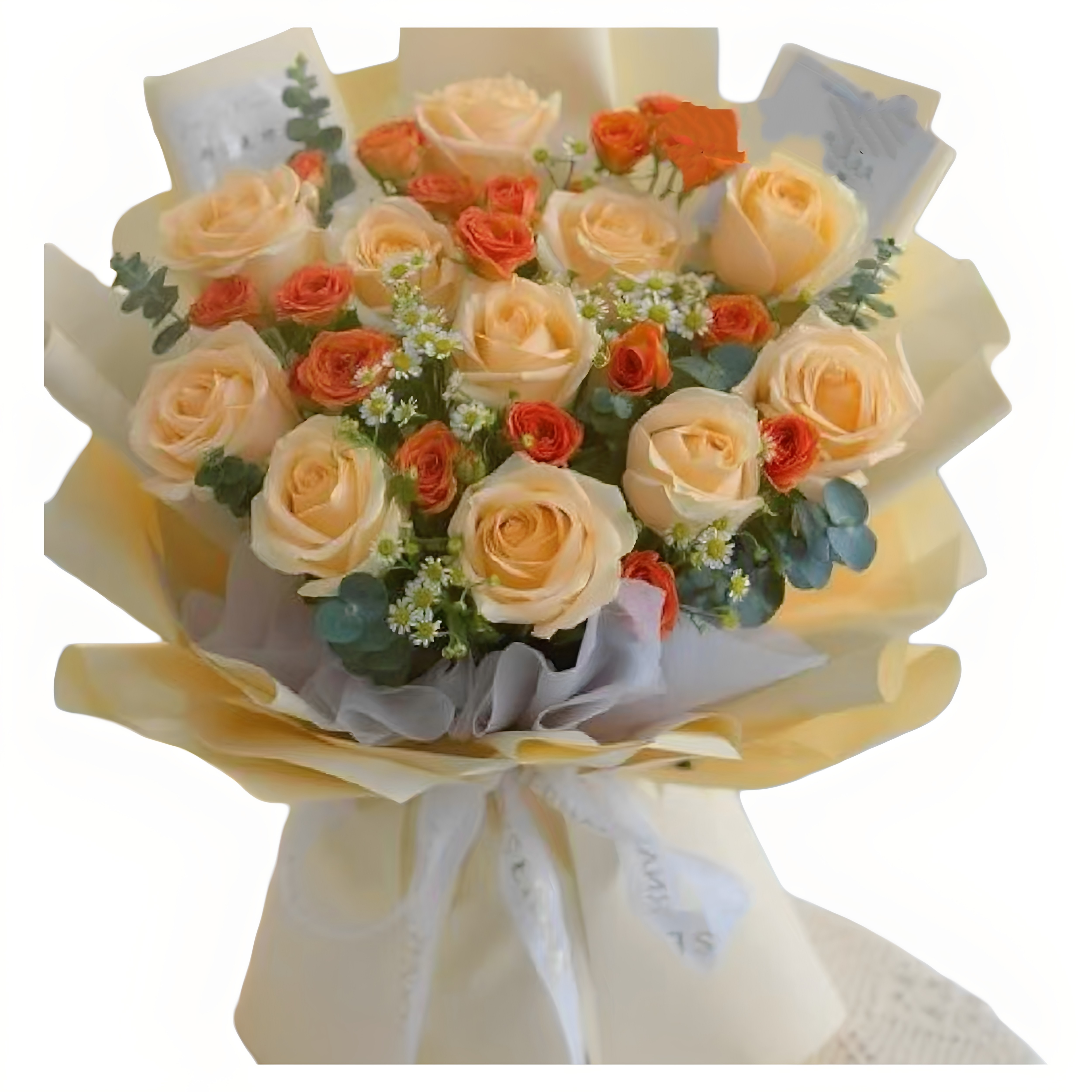 老婆生日11朵香槟玫瑰鲜花束广东增城乐昌南雄台山开平店同城配送