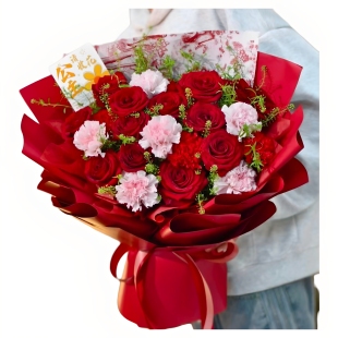 姐妹女士爱人妈妈生日混搭鲜花束巢湖市桐城天长明光同城配送速递