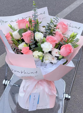 道歉女友11朵粉玫瑰鲜花束包头市昆区青山九原东河固阳店同城配送