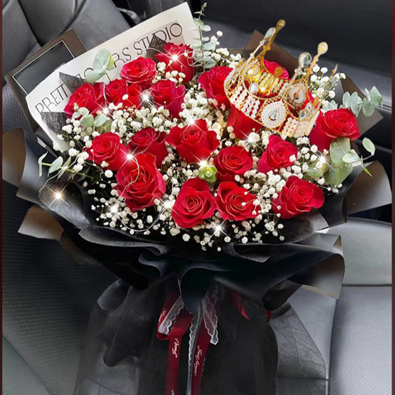 爱人生日33朵红玫瑰鲜花束衡水市饶阳安平故城景县阜城店同城速递