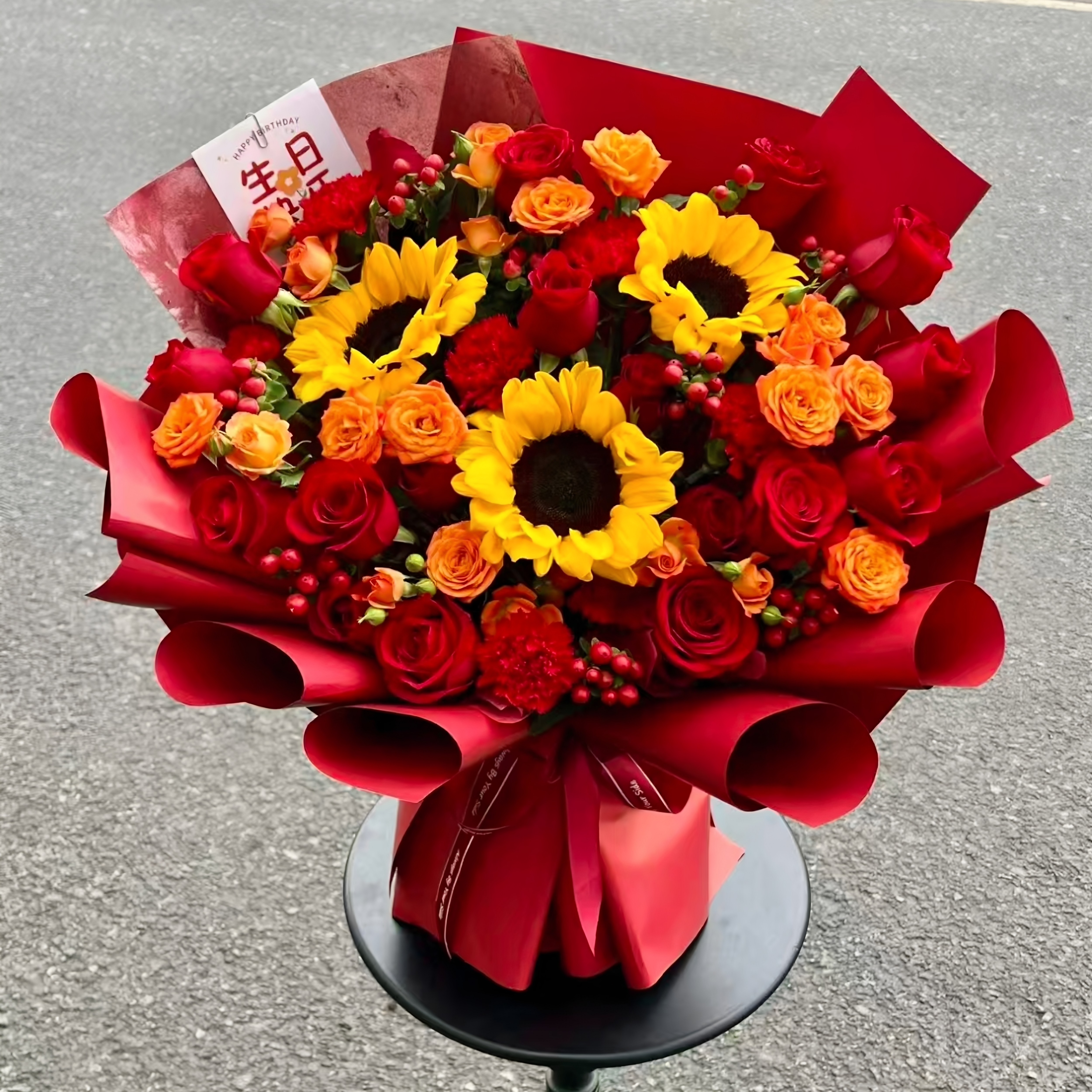 探望长辈33朵混搭鲜花束芜湖巢湖界首明光天长无为同城配送妈奶奶