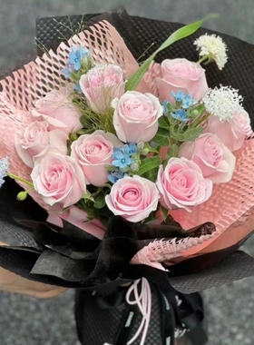 媳妇生日11朵雪山玫瑰鲜花鹰潭市月湖区余江贵溪同城速递配送女友