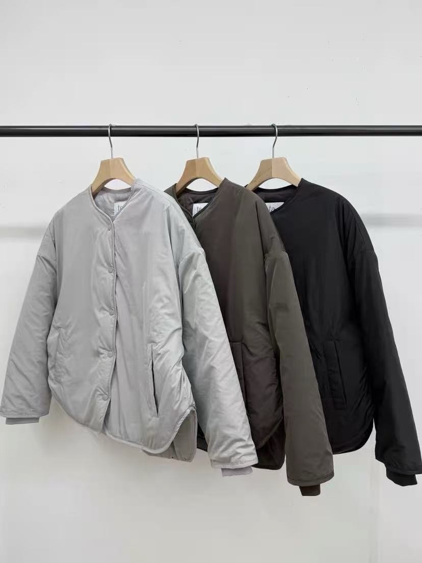 现taupe~女韩国东大门2025冬季款韩系休闲侧开叉塑型棉服外套