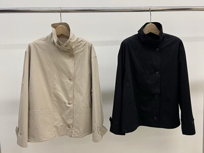 现mohhe~向日葵同款韩国2025秋季款气质百搭立领宽松纯色休闲外套