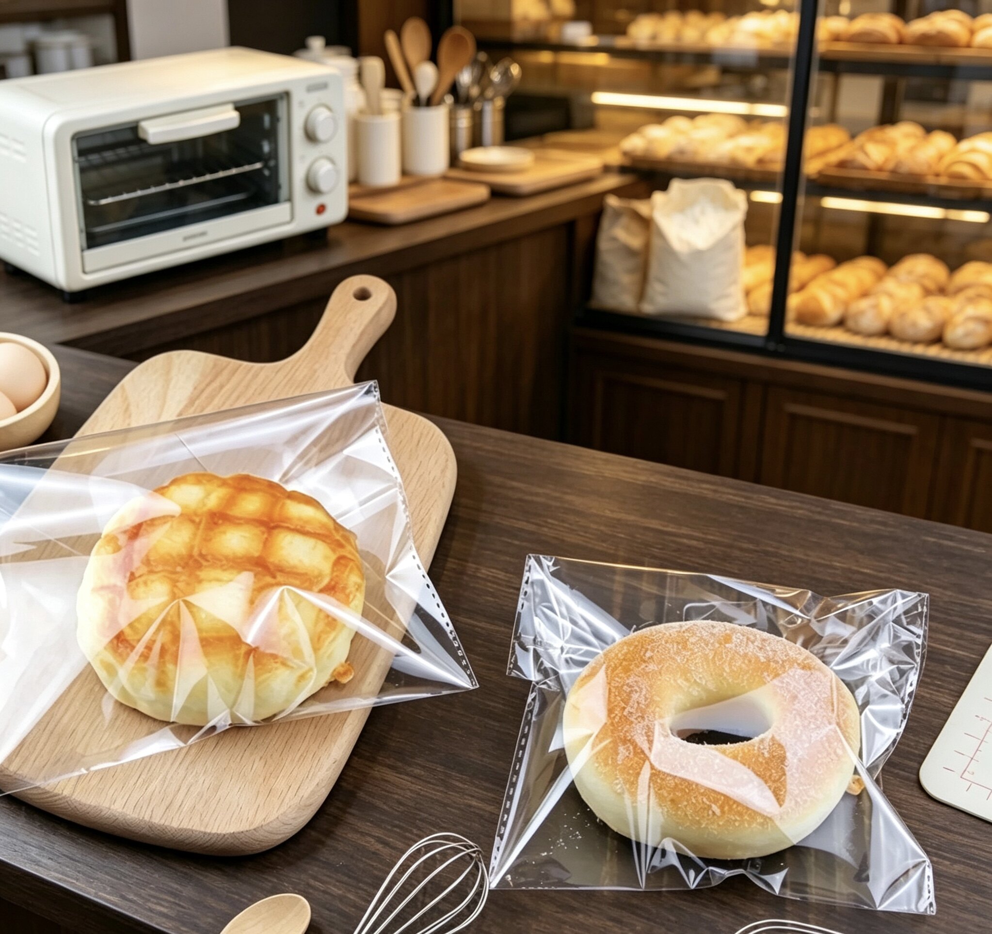 食品级面包袋2.5丝加厚防爆边透明自粘袋现烤烘焙面包店打包袋子
