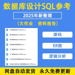 27个数据库设计参考SQL管理系统源码ER图逻辑分析大作业资料报告