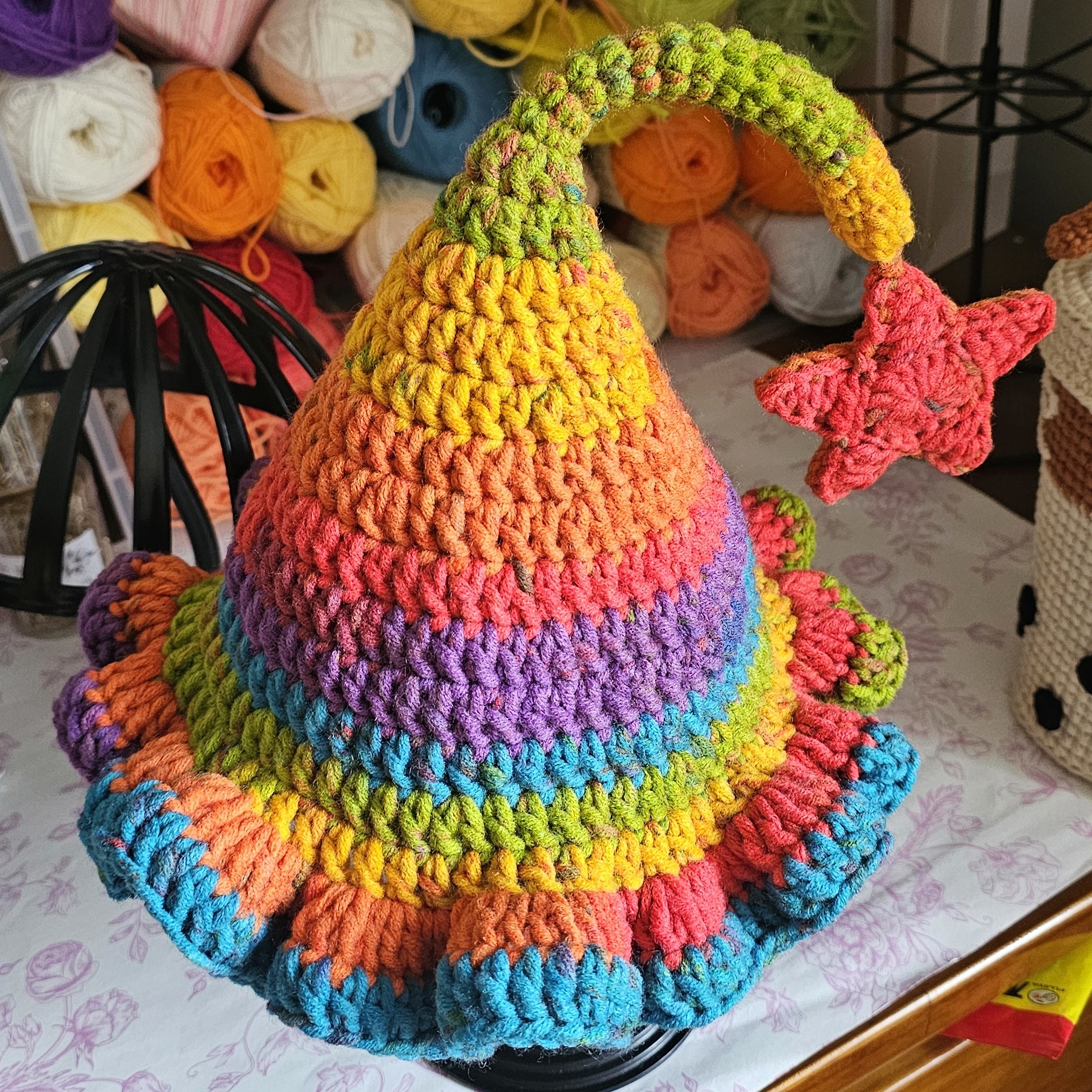 精灵帽材料包diy手编婴儿帽子