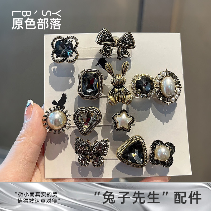原色部落洞洞鞋配饰成品鞋花图片