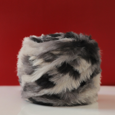 仿兔毛水貂绒毛毛皮草线混线段染