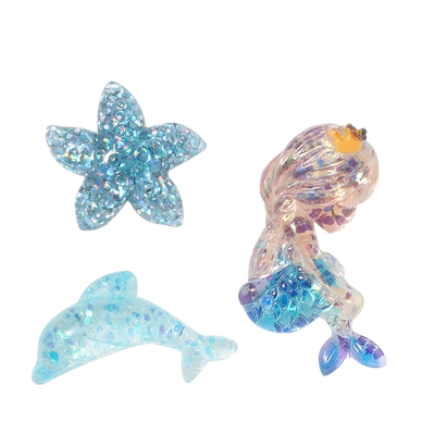 原色部落可爱儿童卡扣装饰拖鞋女