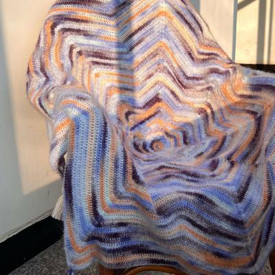 段染马海毛软糯毛线diy毯子披肩