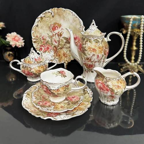 欧式陶瓷咖啡杯套装带勺