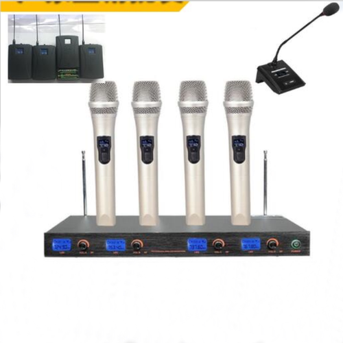 无线话筒真U一拖四卡拉ok会议婚庆专用麦克风可小量OEM