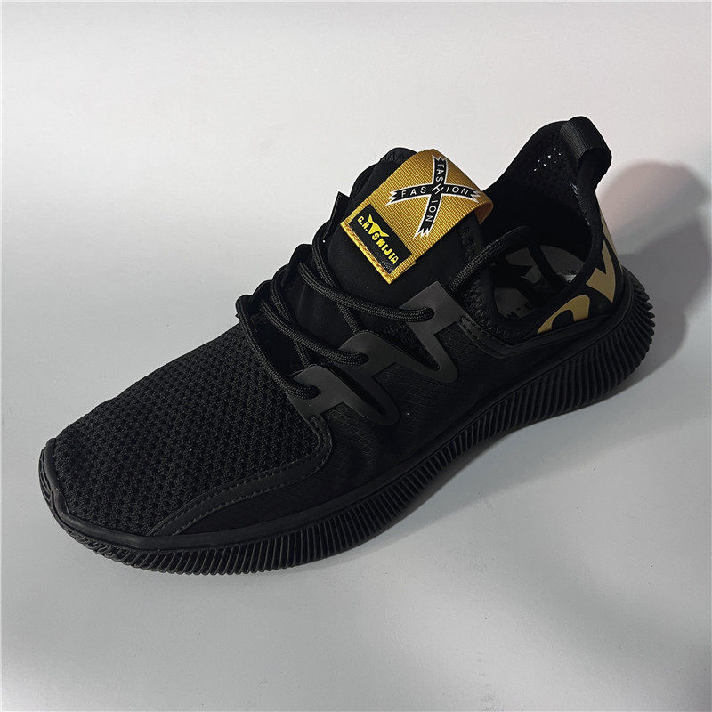 38码 公牛撤柜春秋男鞋防滑飞织网面透气休闲百搭系带男运动鞋