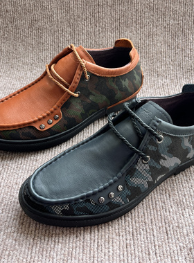 公牛低帮真皮男鞋 韩版日常休闲系带男皮鞋低帮鞋 2A85520W16