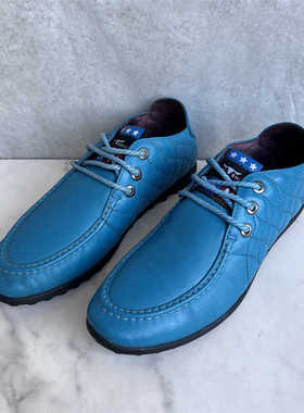 公牛圆头系带春秋系带皮鞋男软皮日常男士休闲鞋软底男鞋3A8513W8