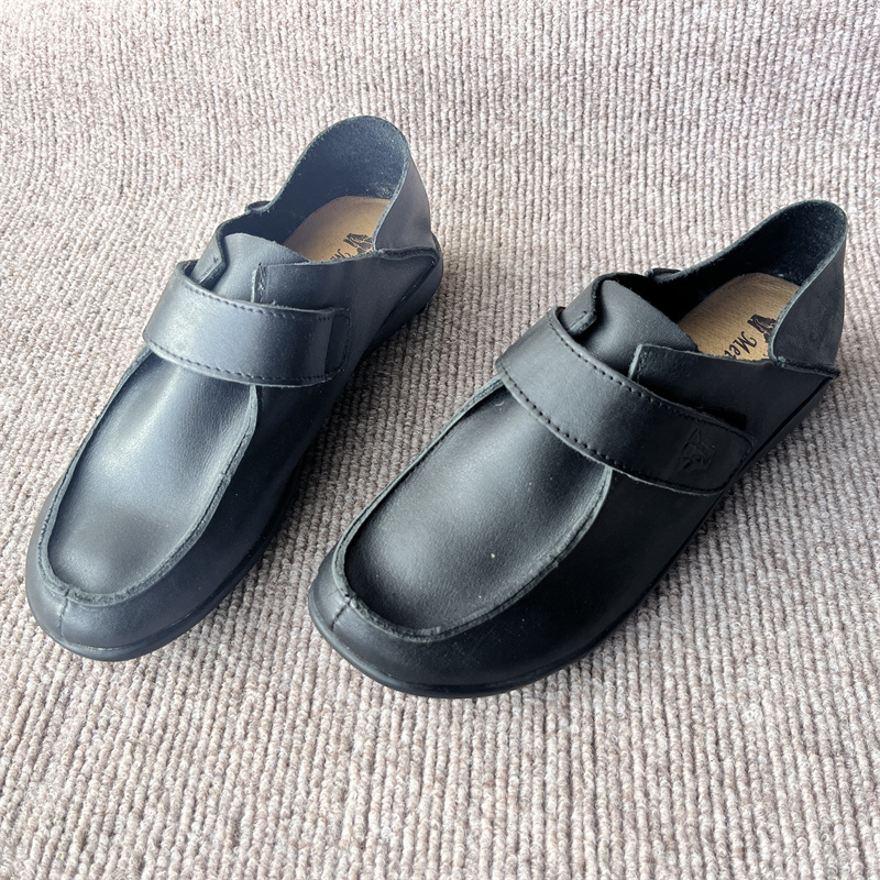 不累脚单鞋女士皮鞋软皮老人鞋