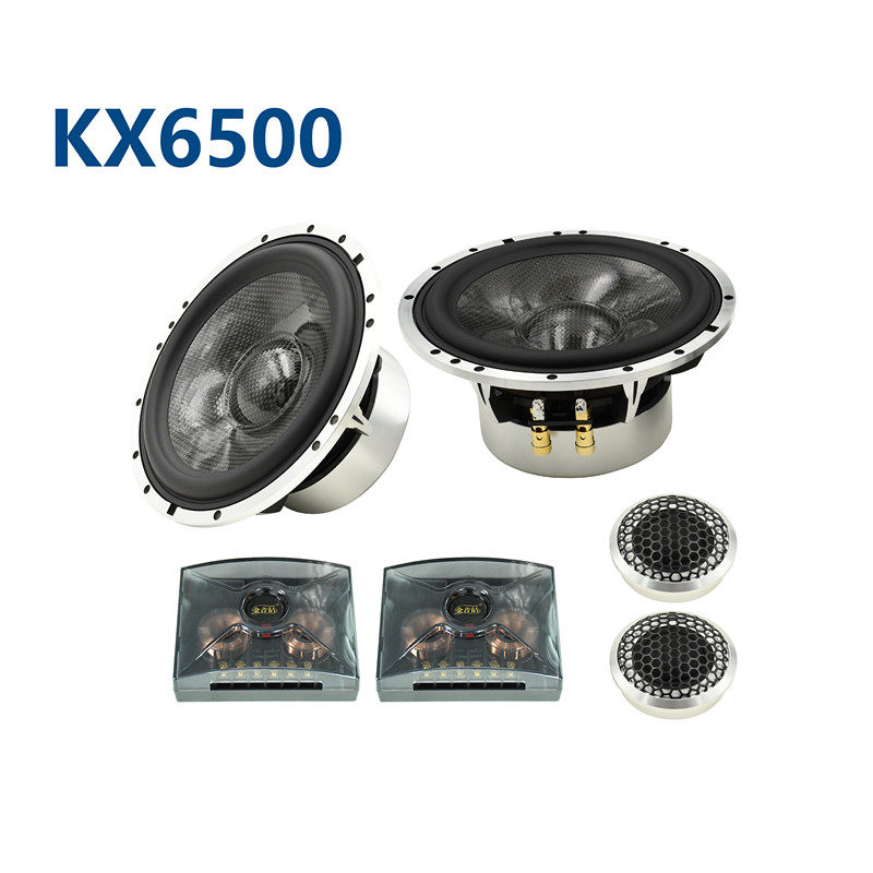金音钻汽车音响改装KX6500套装喇叭6.5寸两分频同轴车载高音低音