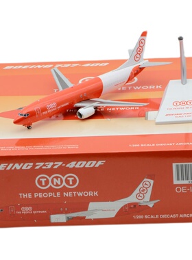 Jcwings 1/200 合金飞机模型 TNT货运 波音B737-400F OE-IAG