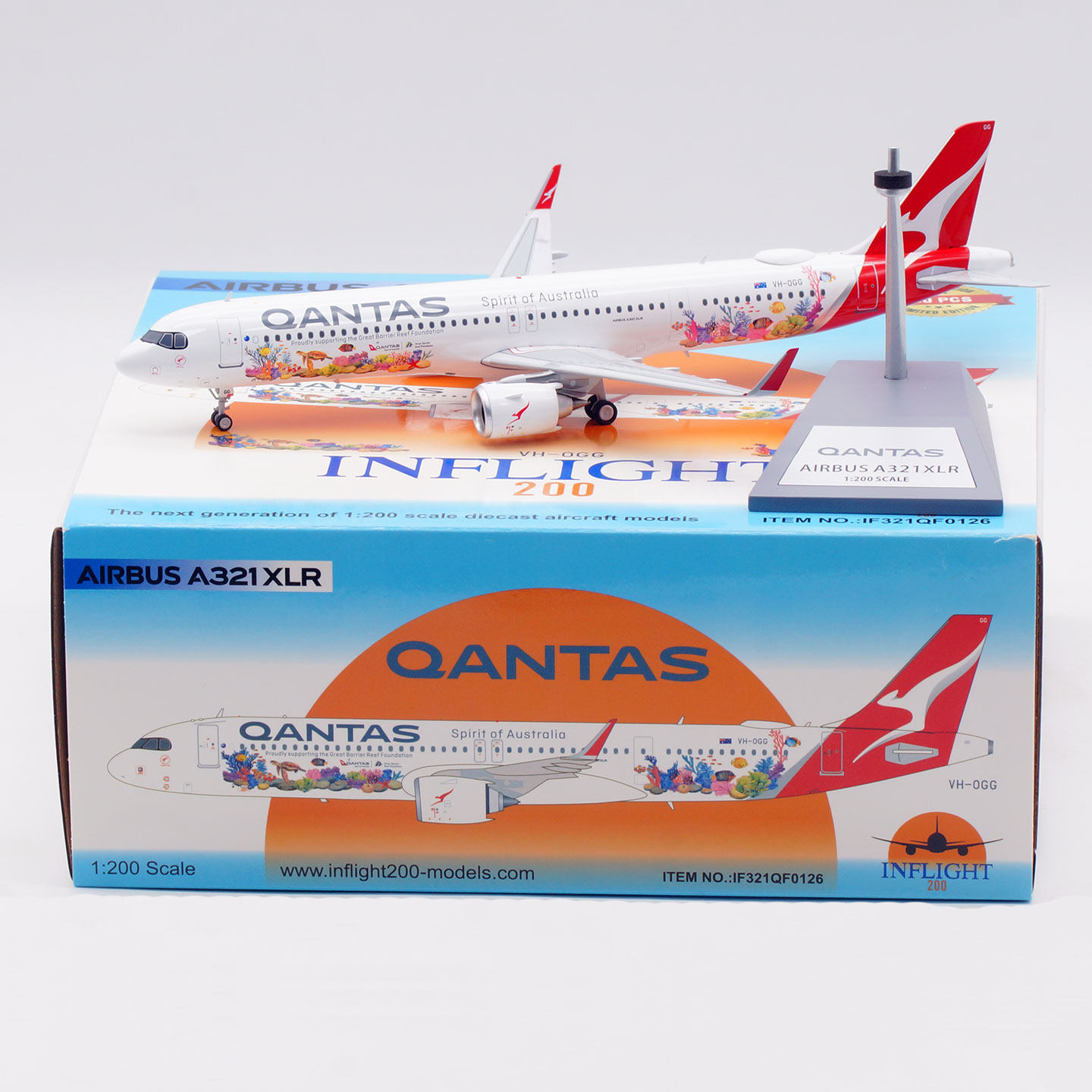Inflight 1:200 飞机模型合金 澳洲航空 空客A321NEO VH-OGG