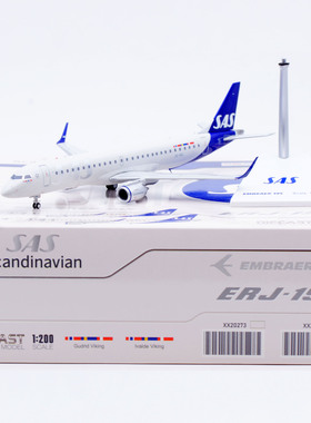 Jcwings 1/200 合金飞机模型  SAS北欧航空 ERJ-195LR SE-RSL
