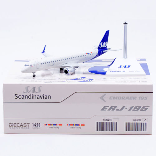 Jcwings 1/200 合金飞机模型  SAS北欧航空 ERJ-195LR SE-RSL