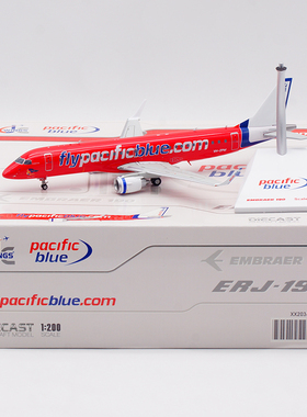 Jcwings 1/200 合金飞机模型 太平洋蓝色航空 ERJ-190AR VH-ZPM