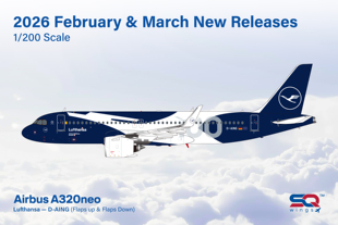 汉莎航空 100周年 SQWings 200飞机模型 AING AIND A320neo