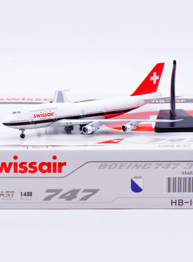 1:400 JC Wings 合金 客机模型 瑞士航空 波音B747-300  HB-IGF
