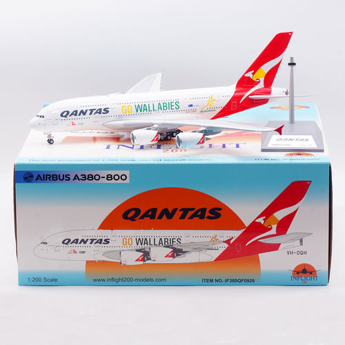 Inflight 1:200 飞机模型 合金材质 澳洲航空 空客 A380 VH-OQH